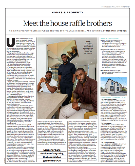 Meet the house raffle brothers -  The London Standard